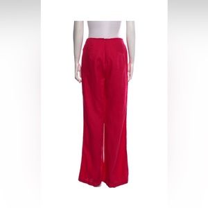 Reformation High waisted red wide leg flare pants